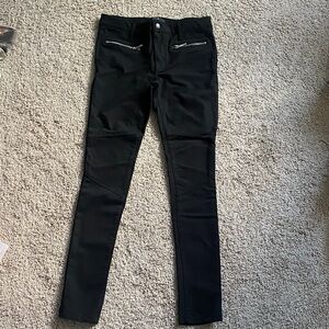 Joe's Jeans Black Skinny Pants with Silver Accents Size 28